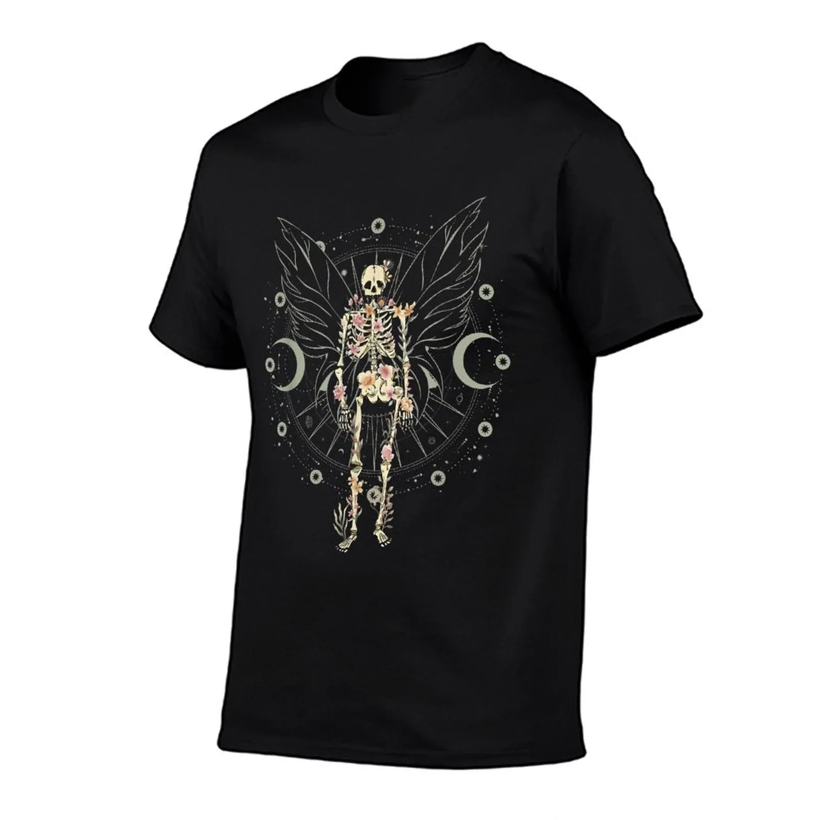 Fairy Grunge Fairycore Aesthetic Butterfly Skeleton Gothic  Rolled Sleeves T-Shirt