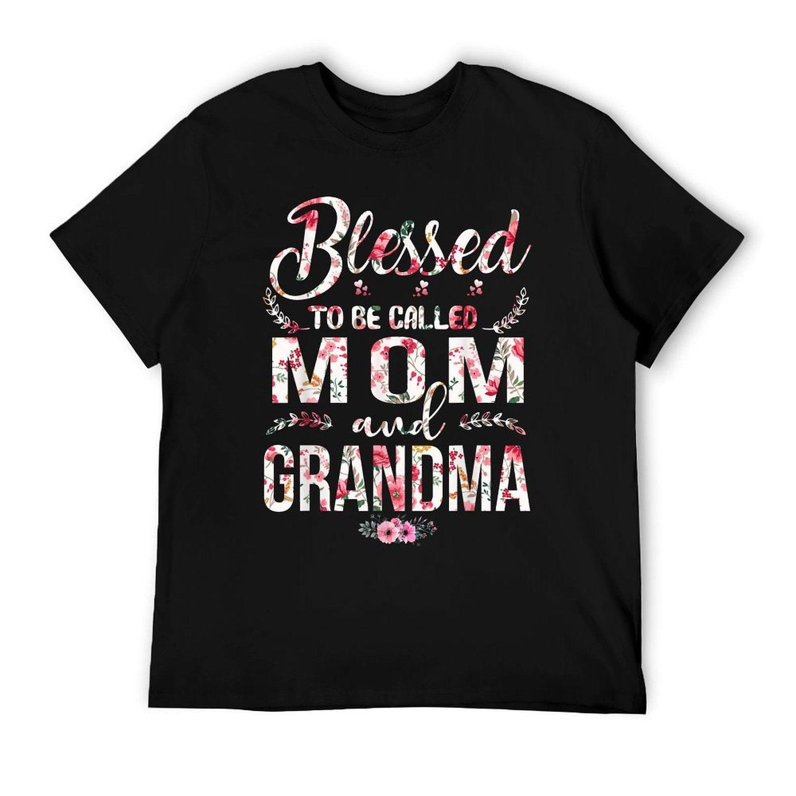 Blessed To Be Called Mom And Grandma Floral Mother's Day T-Shirt