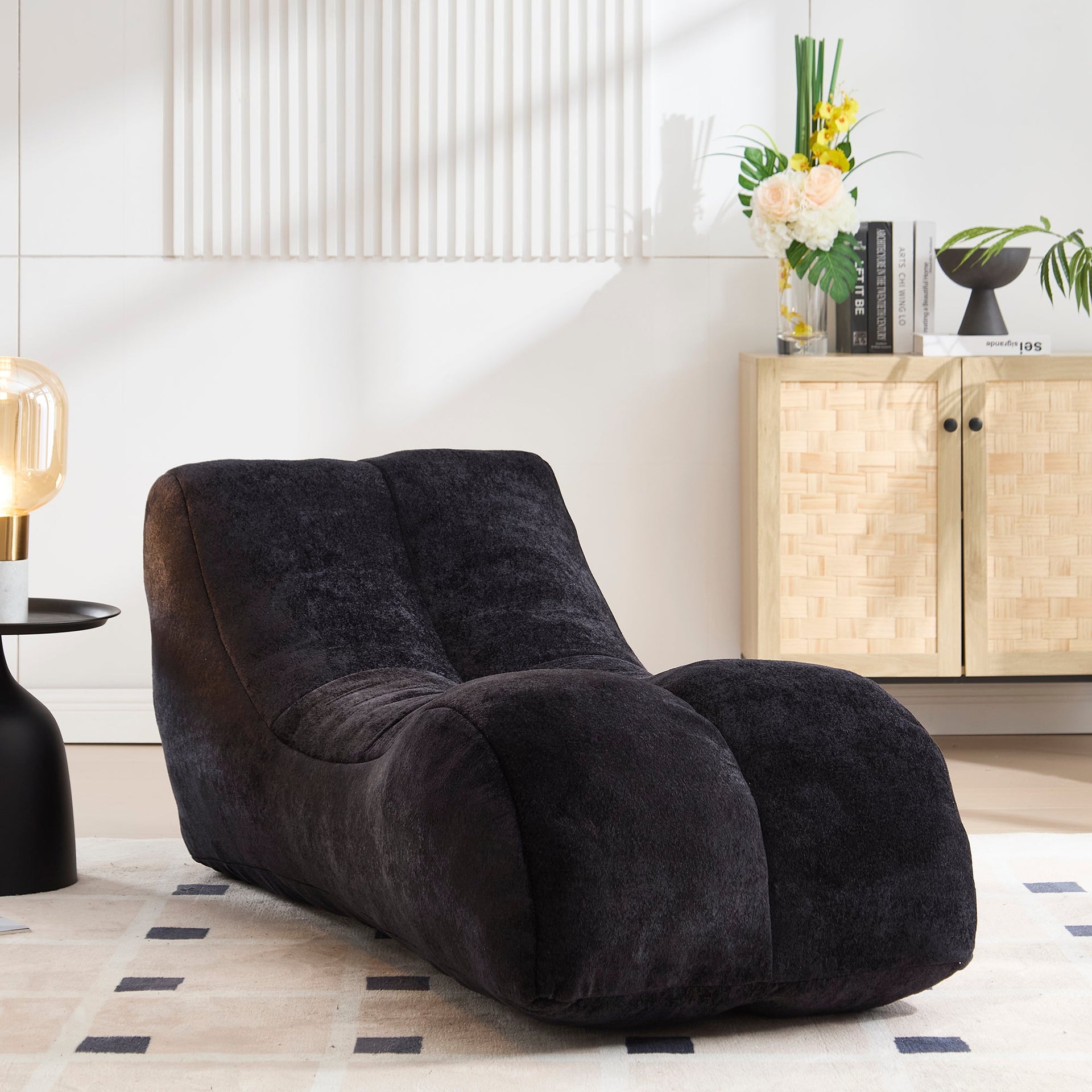 Black Bean Bag Sofa‑Lounger