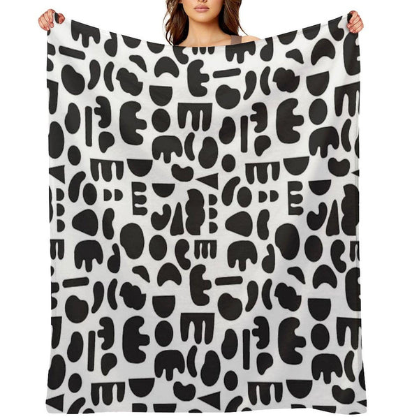 Black And White - Abstract Pattern Dance Throw Blanket