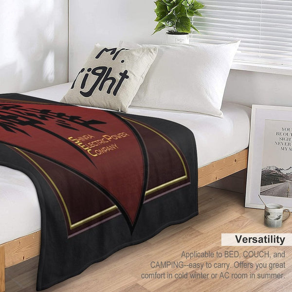 Shinra Electric Power Company Final Fantasy 7 神羅 Easy Care Throw Blanket