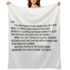Anonymous Letter to Sammi Throw Blanket