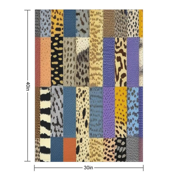 Animal Print Patchwork Quilt All-season Throw Blanket