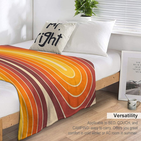Retro Geometric Double Arch Design 522 Multi-functional Throw Blanket