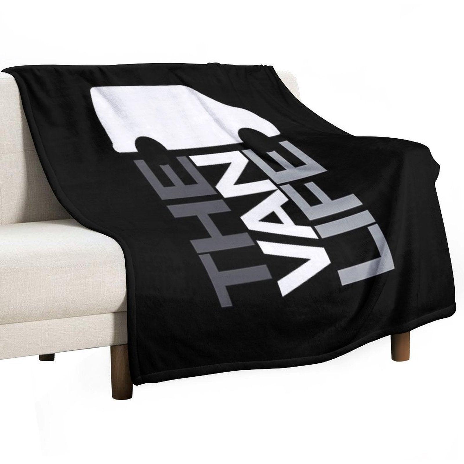 The Van Life Logo  Greyscale Throw Blanket