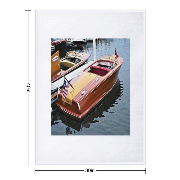 Photo of A Chris Craft Riviera Travel-friendly Throw Blanket