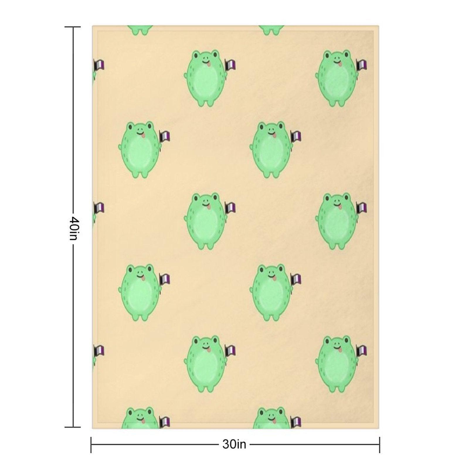 Asexual Pride Frog Throw Blanket
