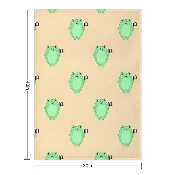 Asexual Pride Frog Throw Blanket