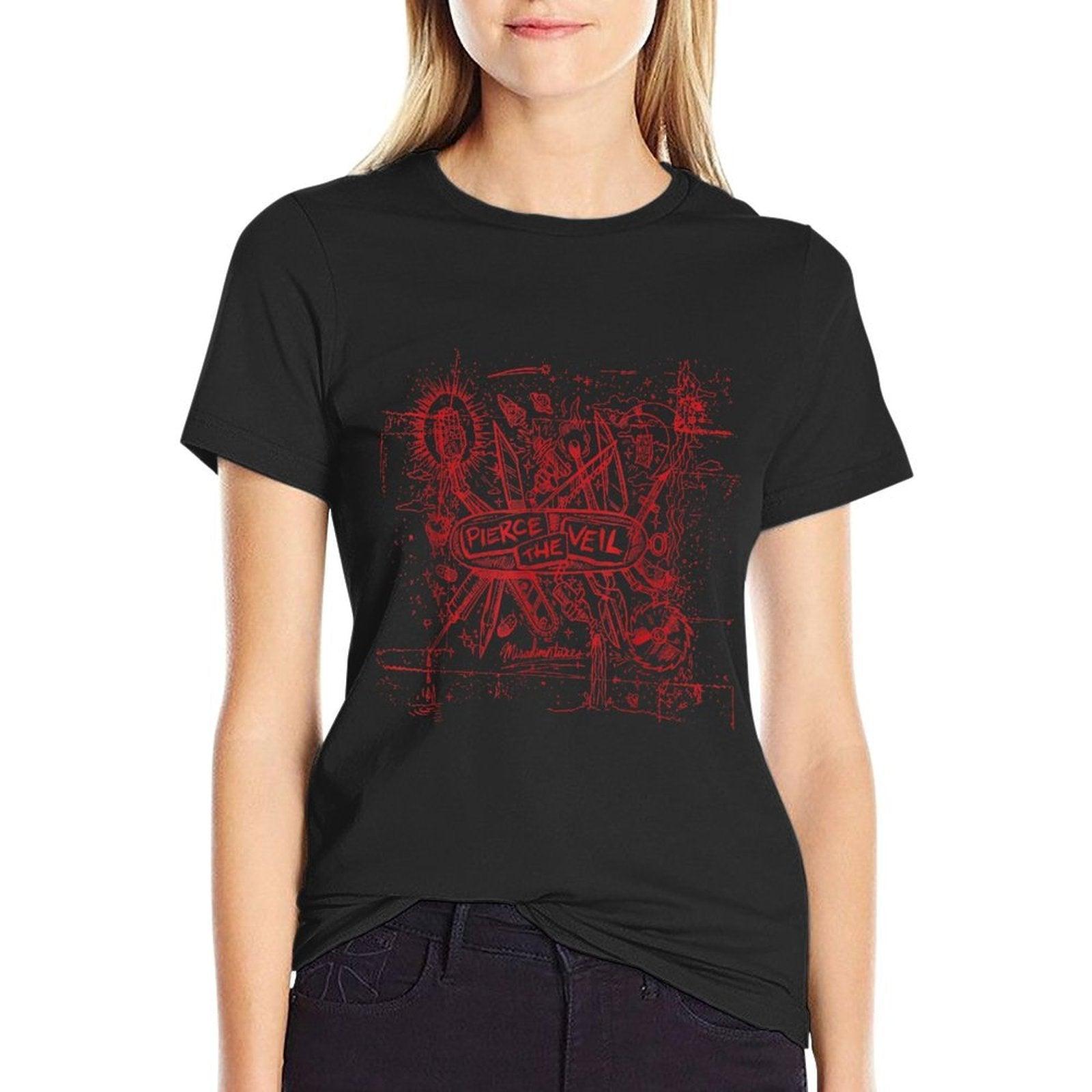 Pierce The Veil - Misadventures Cover in Red Print  Versatile T-Shirt