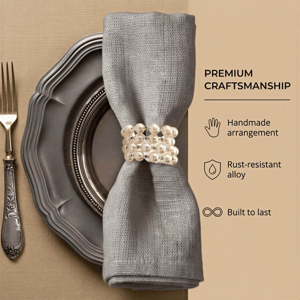Silver Pearl Napkin Rings – Pearl Majesty