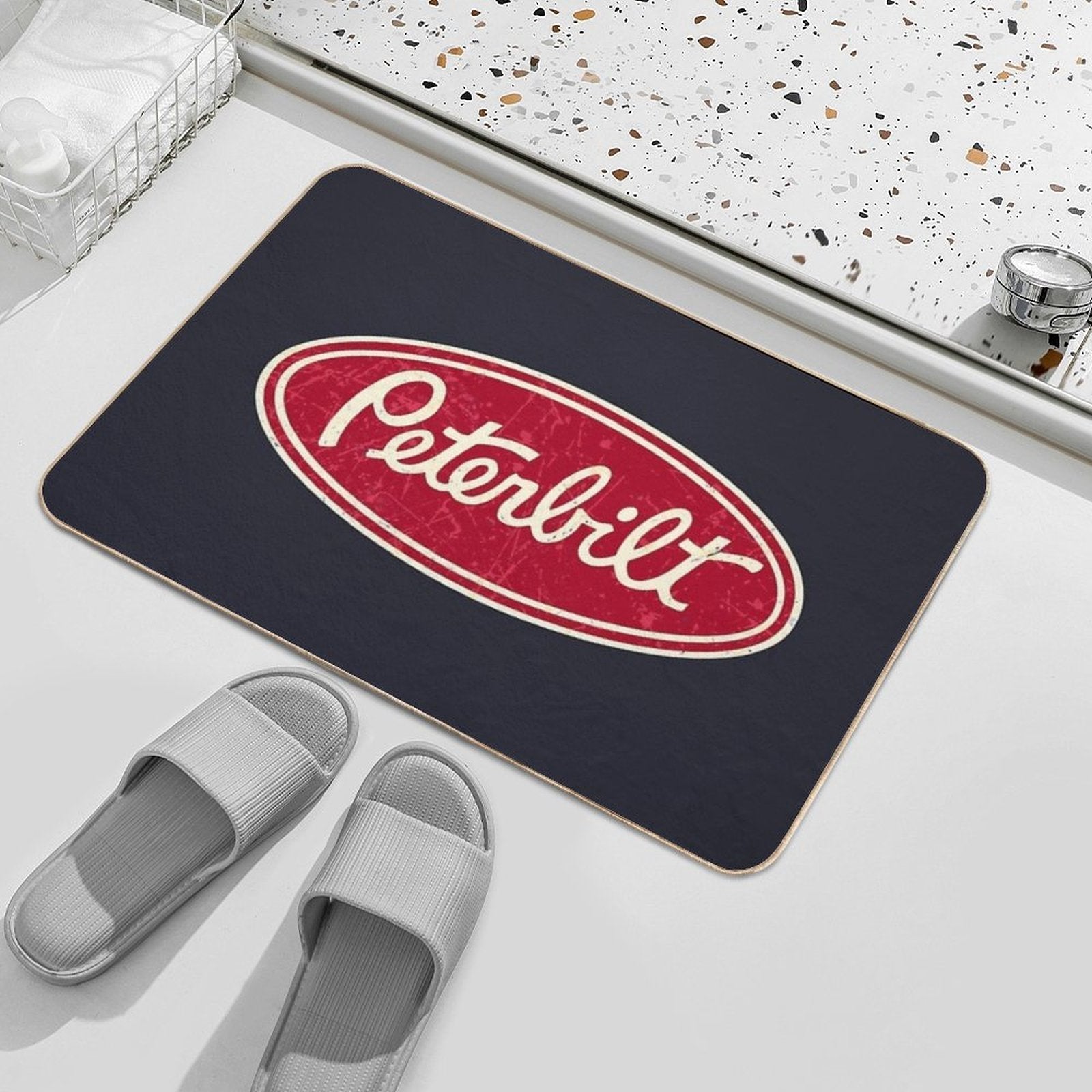 Peterbilt Truck Racing Vintage Bath Mat BionZax