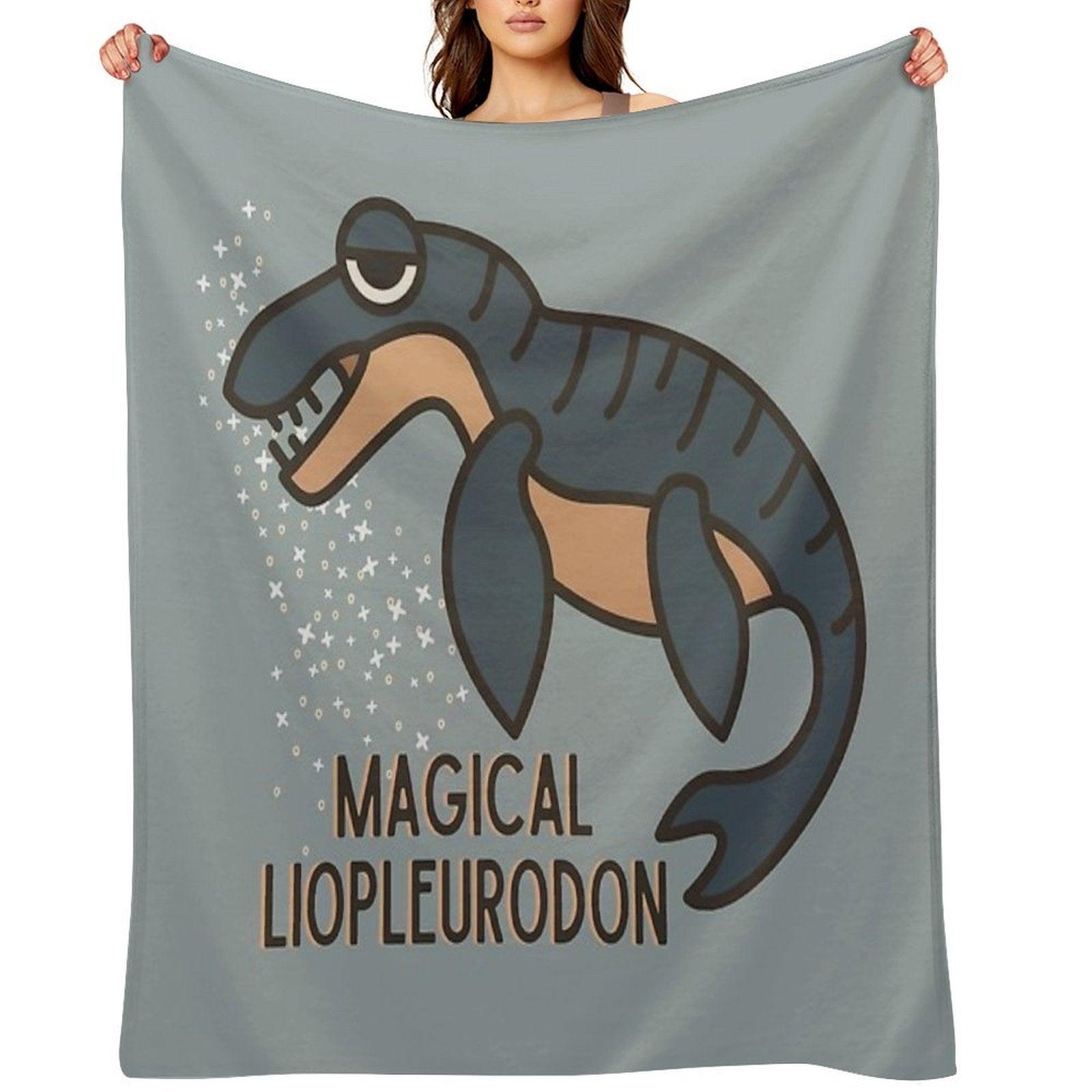 Magical Liopleurodon  Charlie The Unicorn Throw Blanket