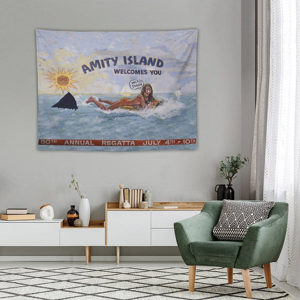 Welcome To Amity Island Tapestry BionZax