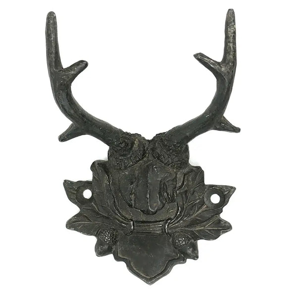 Antiqued Black Pewter Antler Hook