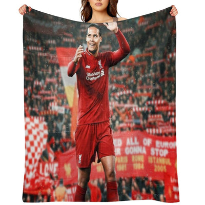 Virgil Van Dijk Travel-friendly Throw Blanket