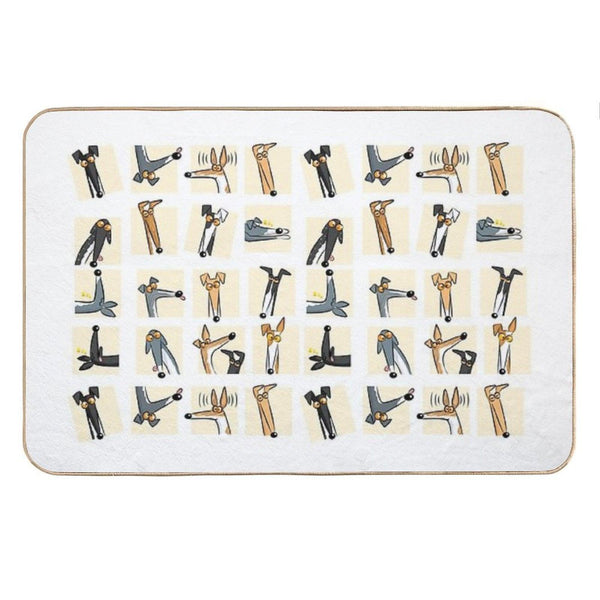 Heads Up Cream Bath Mat