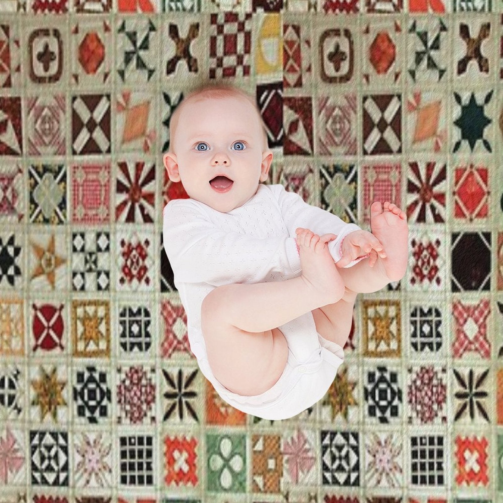 Patchwork Patterns Quick-dry Throw Blanket