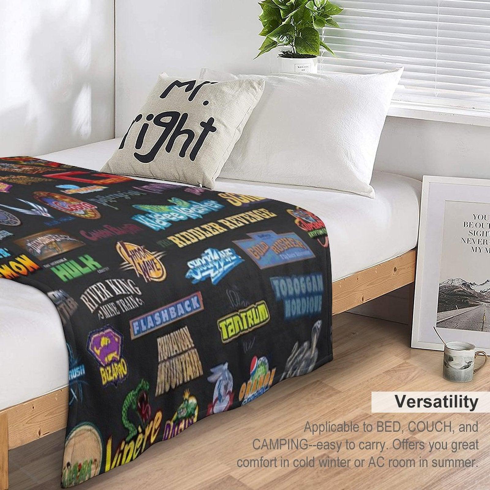 Roller Coasters Throw Blanket
