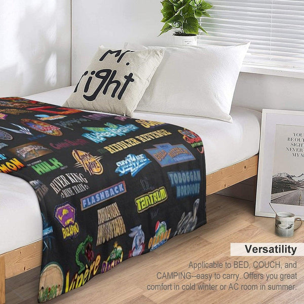 Roller Coasters Throw Blanket