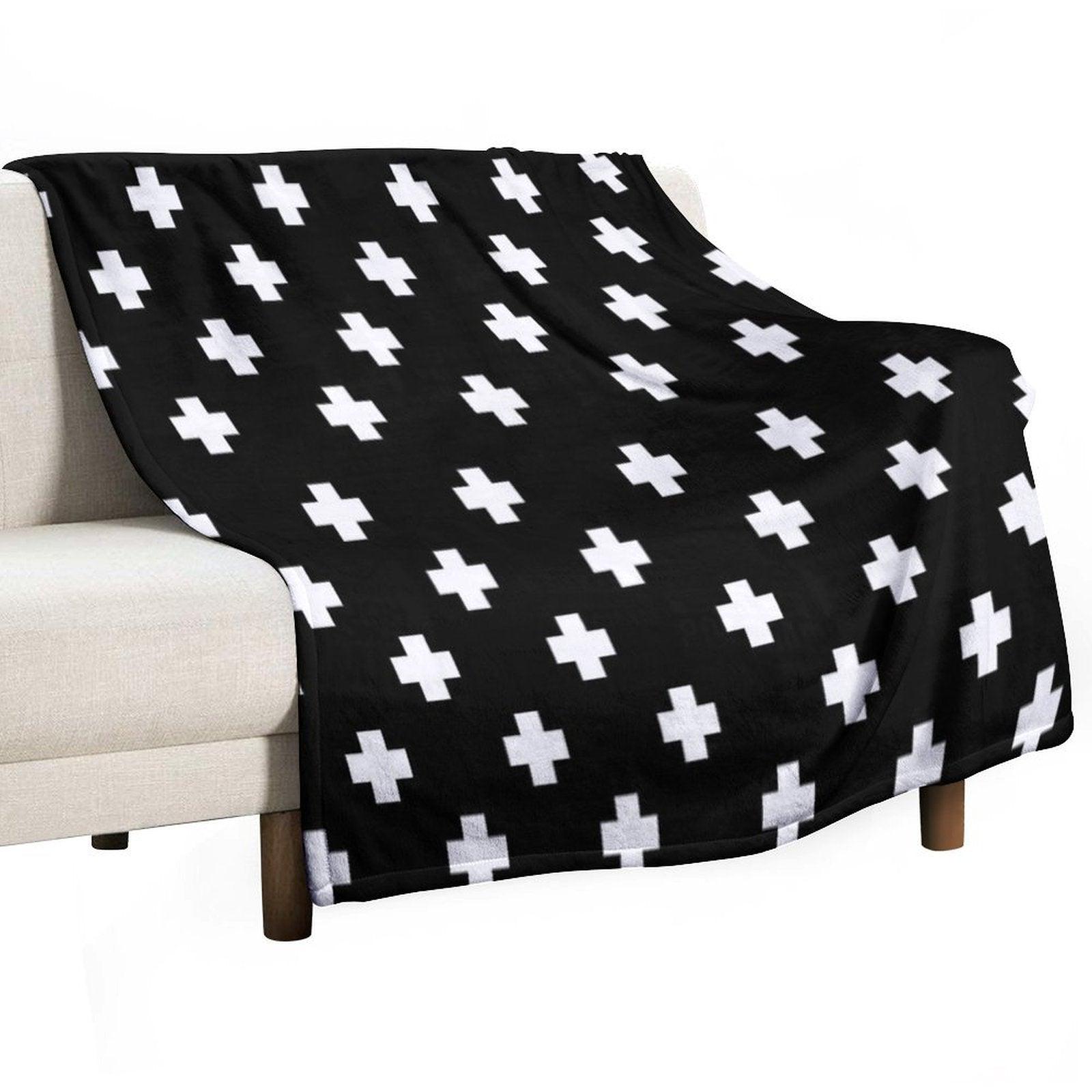 Swiss Cross Pattern Throw Blanket