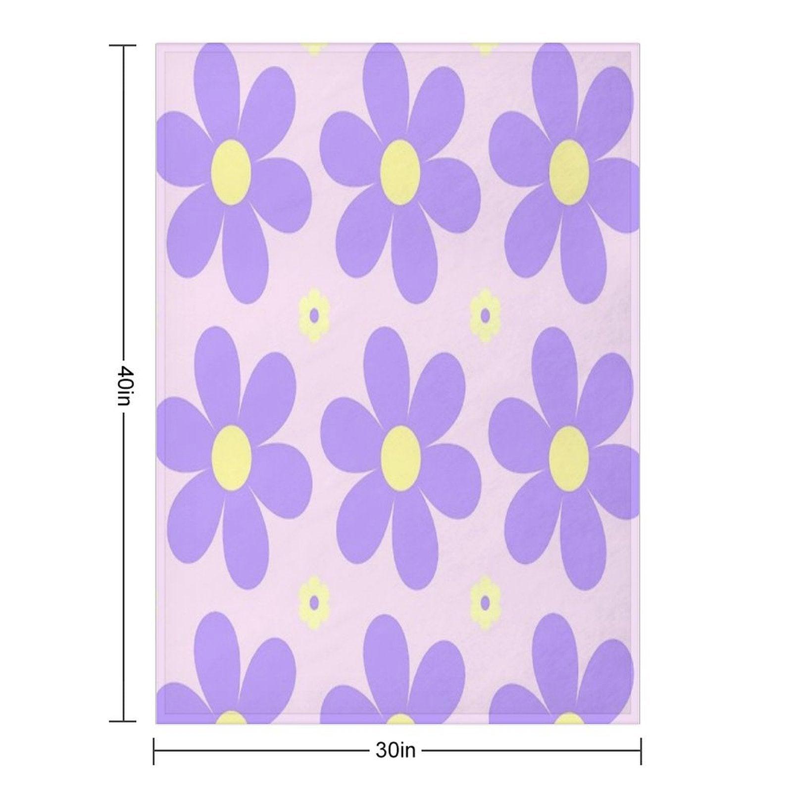 Spring Flowers (Lavender) Throw Blanket