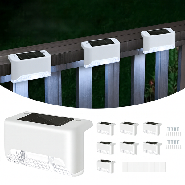 8-Pack Solar LED Deck & Step Lights