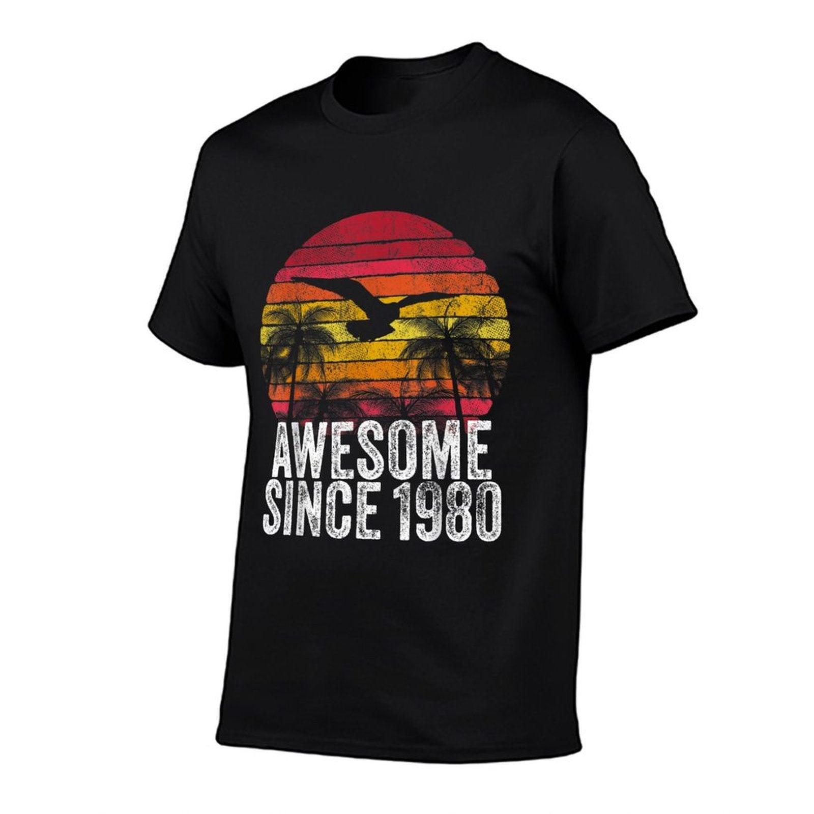 Awesome Since 1980 40th Birthday Gift Vintage Men Women  Vintage-inspired T-Shirt