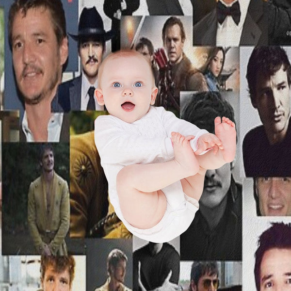 Pedro Pascal Abstract Seamless Collage Travel-friendly Throw Blanket