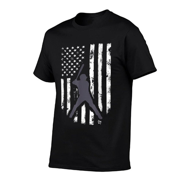 American Flag Baseball Shirt Cool Distressed Jersey Gift T-Shirt