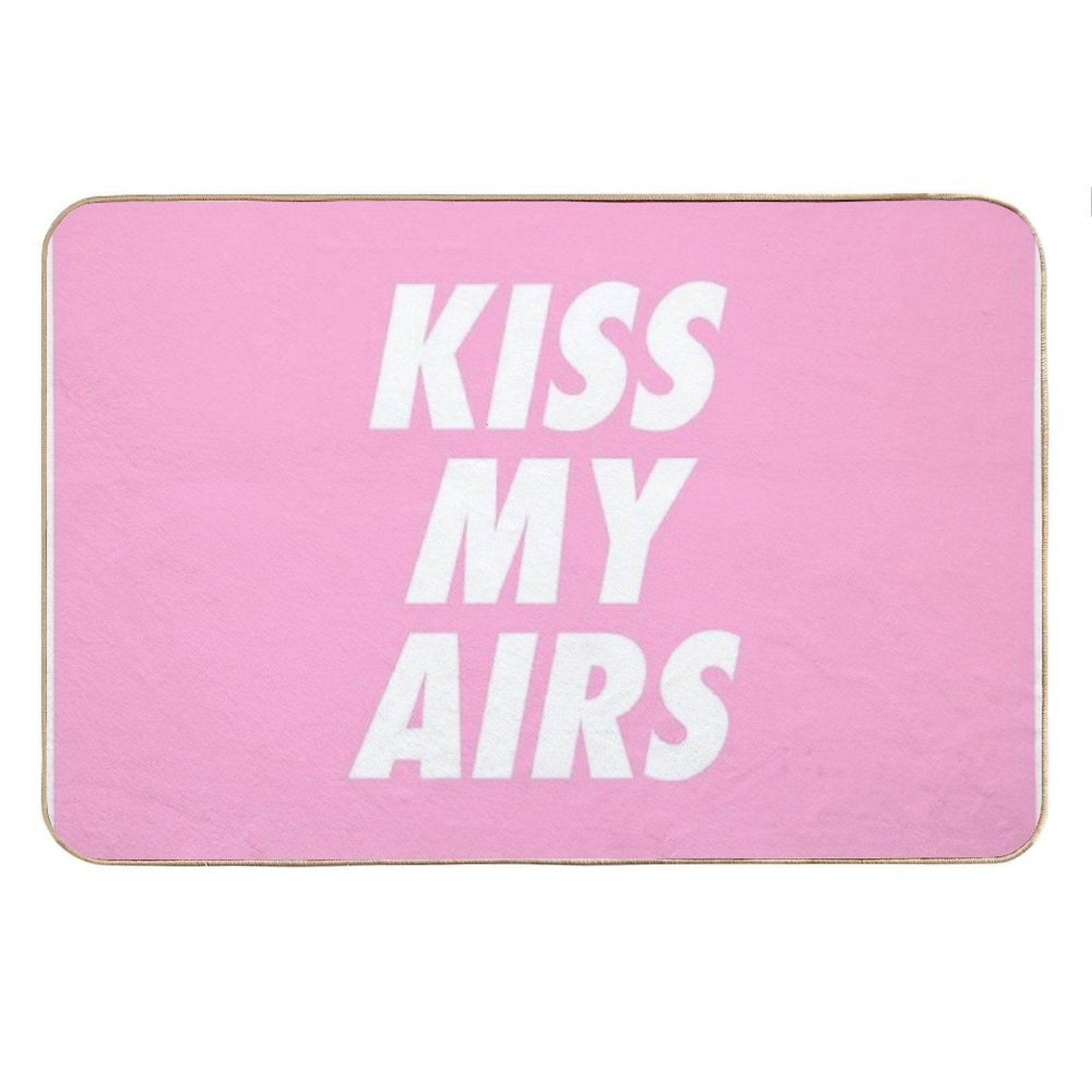 Kiss My Airs Sneaker Head Hype Pink & White Bath Mat