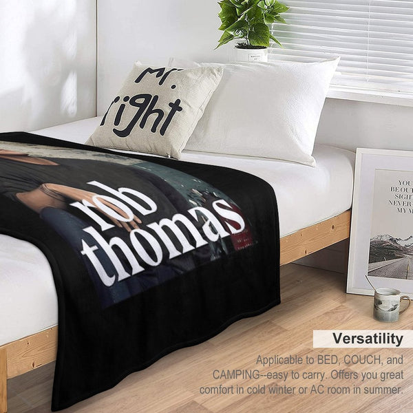 Rob Thomas Singer Music Band Sustainable Throw Blanket