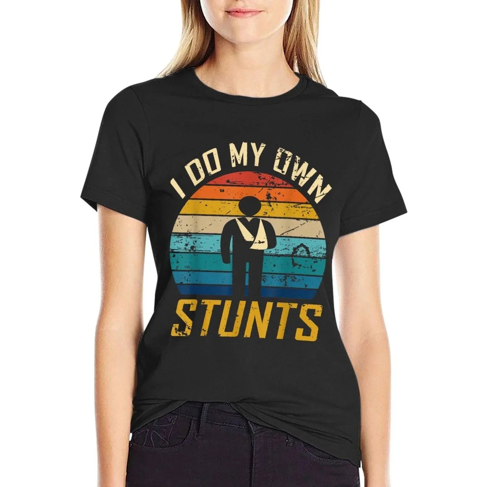 I Do All My Own Stunts Funny Broken Bones Adult And Youth T-Shirt
