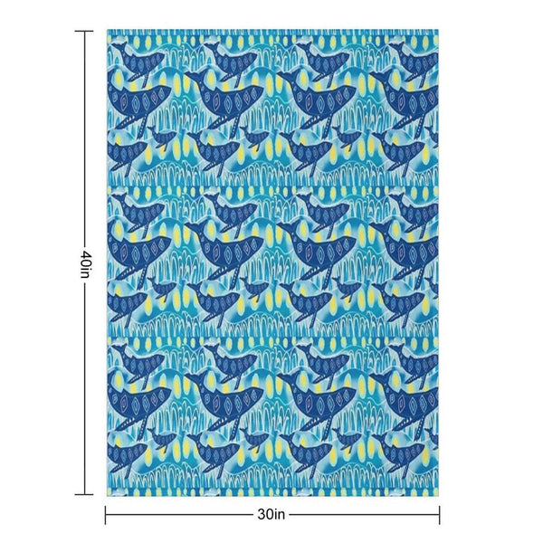 ' Gawura 'Whale Dreaming Throw Blanket