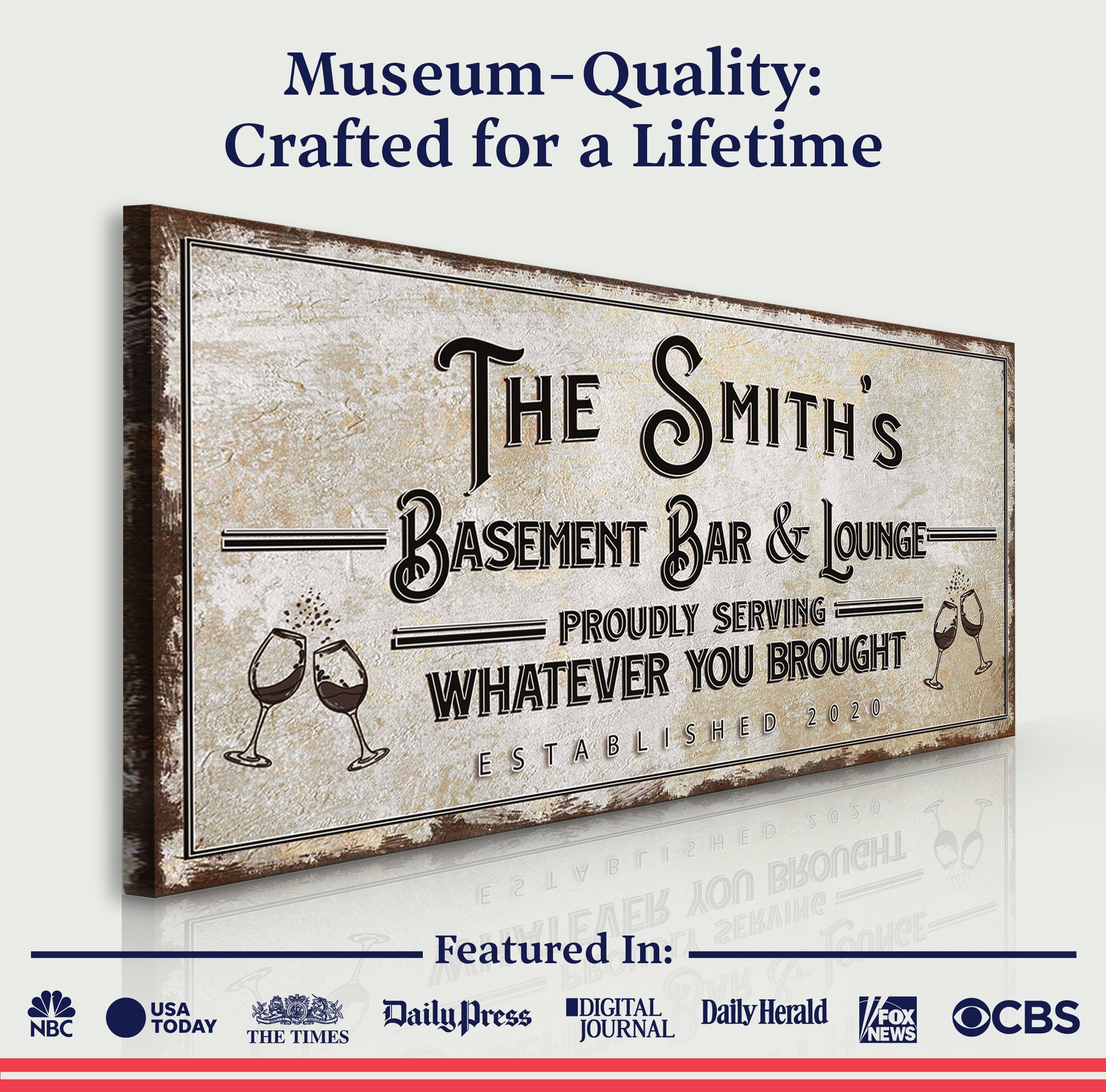 Basement Bar And Lounge Sign