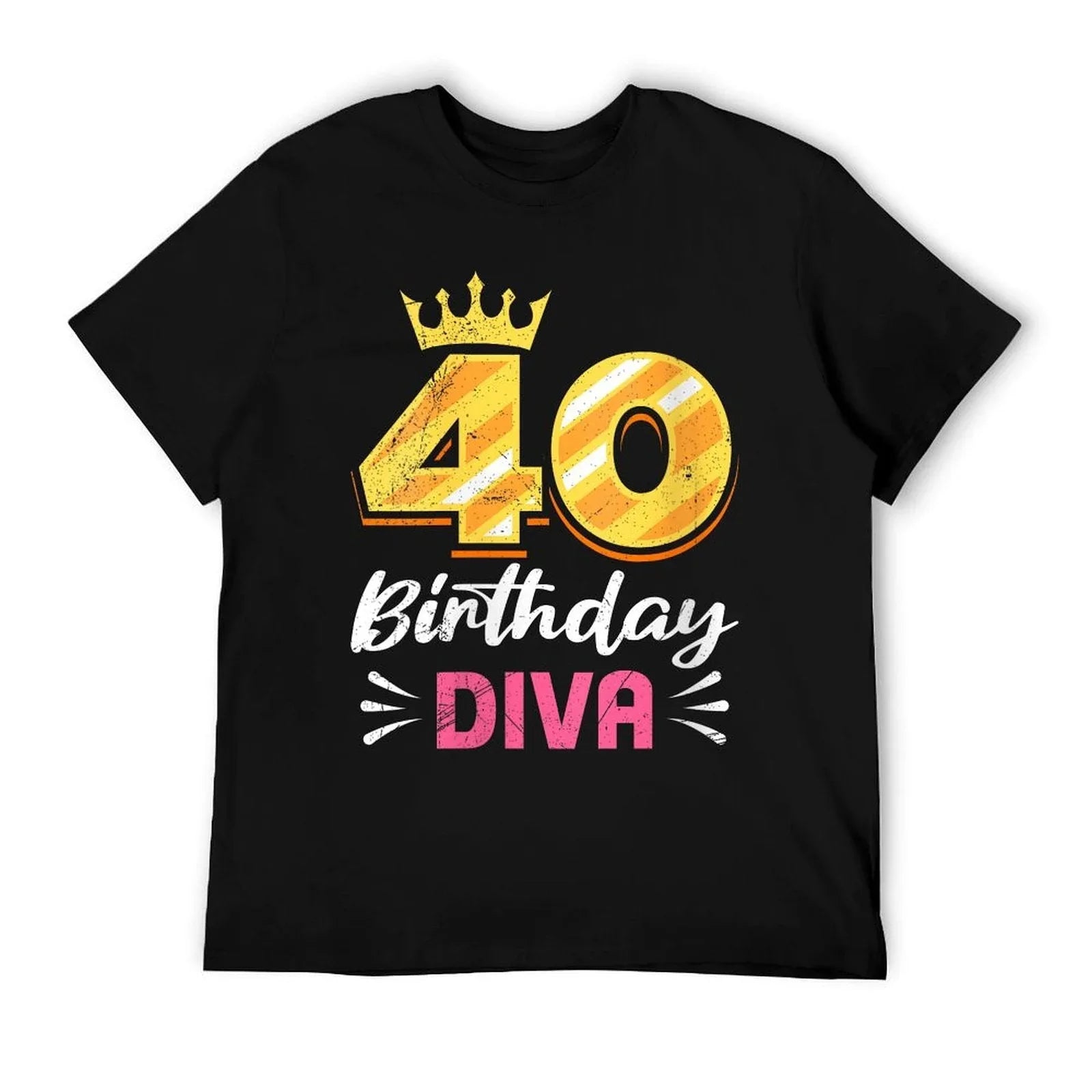 Womens 40th Birthday 40 BIRTHDAY DIVA 40 Years Women  Slim-fit Cut T-Shirt