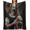 Terrifier 2- The Little Pale Girl Throw Blanket
