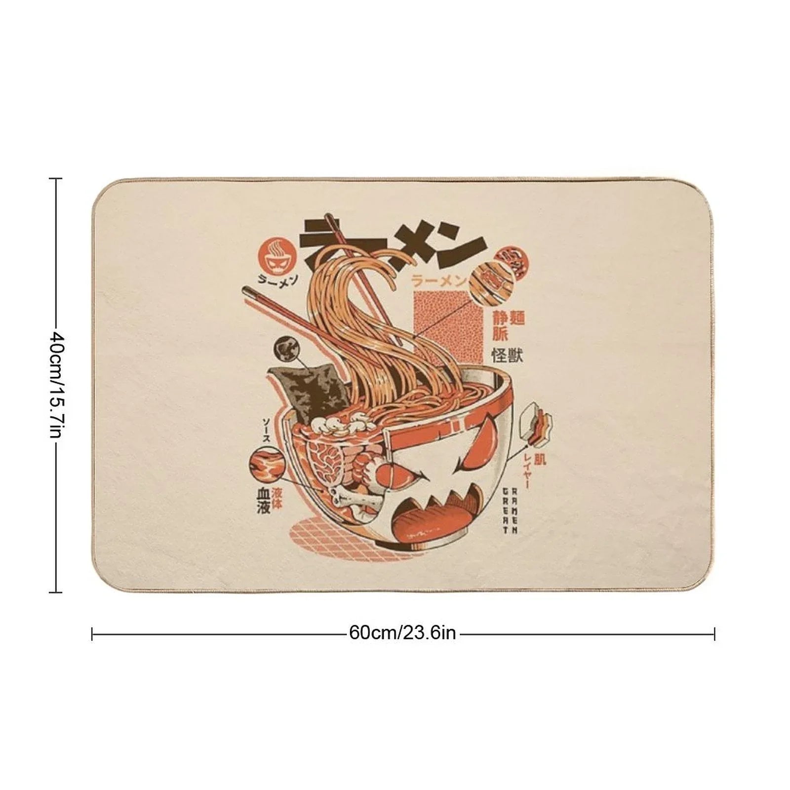 X-ray Great Ramen!  Odorless Bath Mat