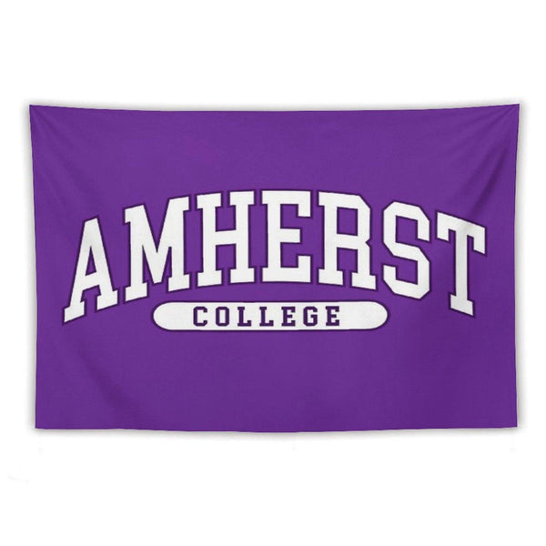 Amherst - College Font Curved Tapestry