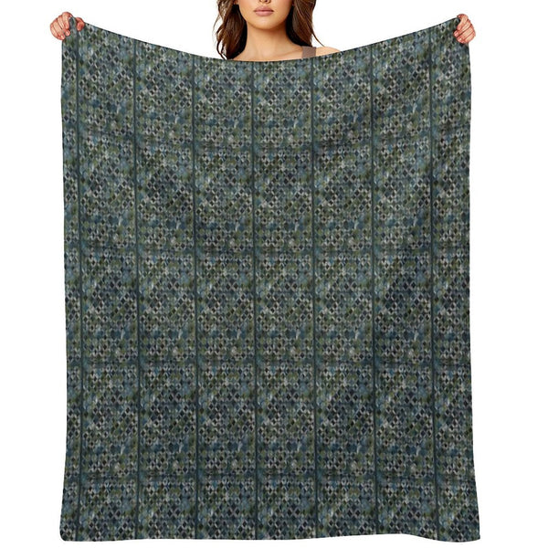 Blue Pattern 7 Versatility Throw Blanket