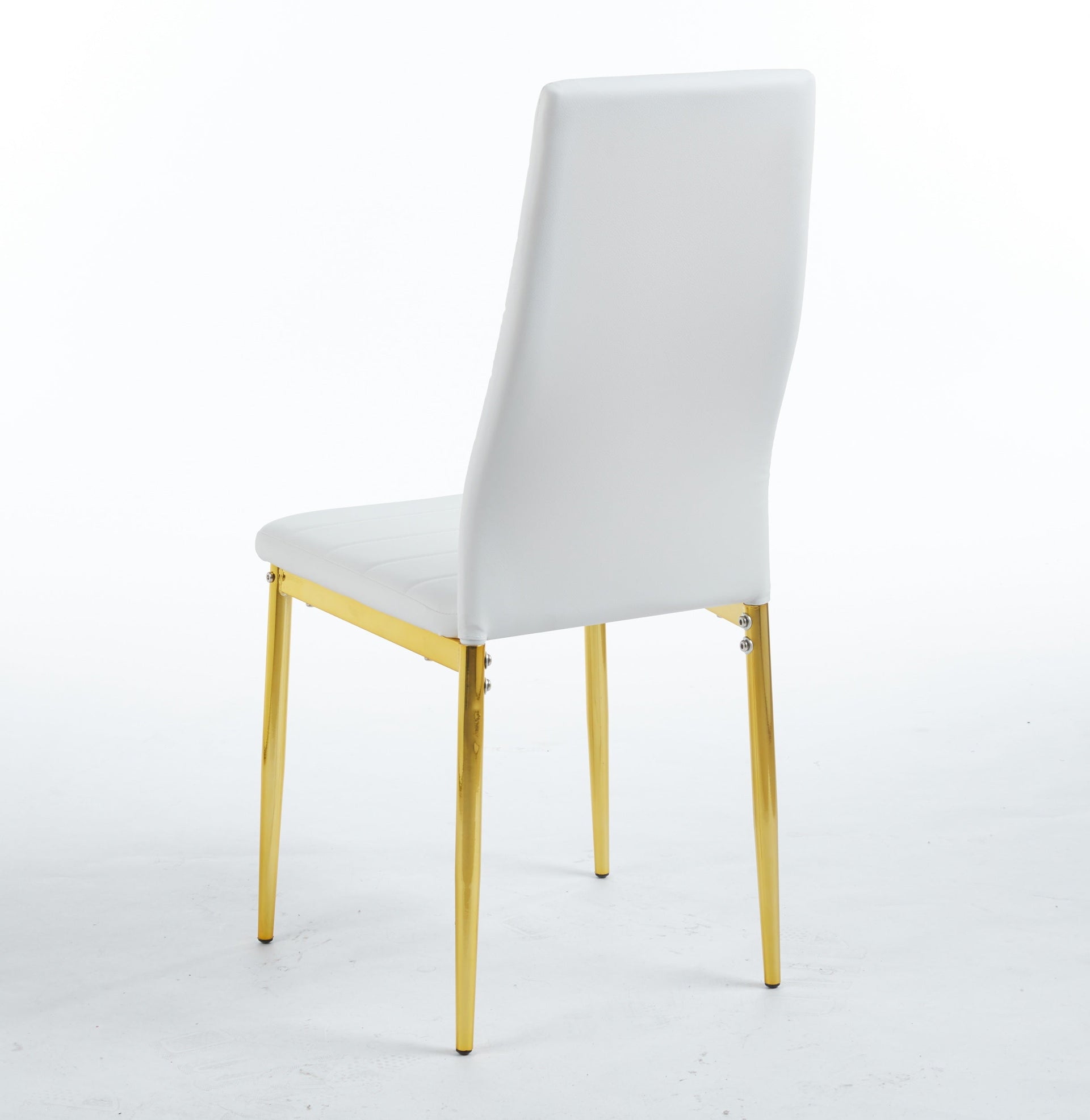 chair  set of 4,GOLDEN COLOR LEG,WHITE SEAT