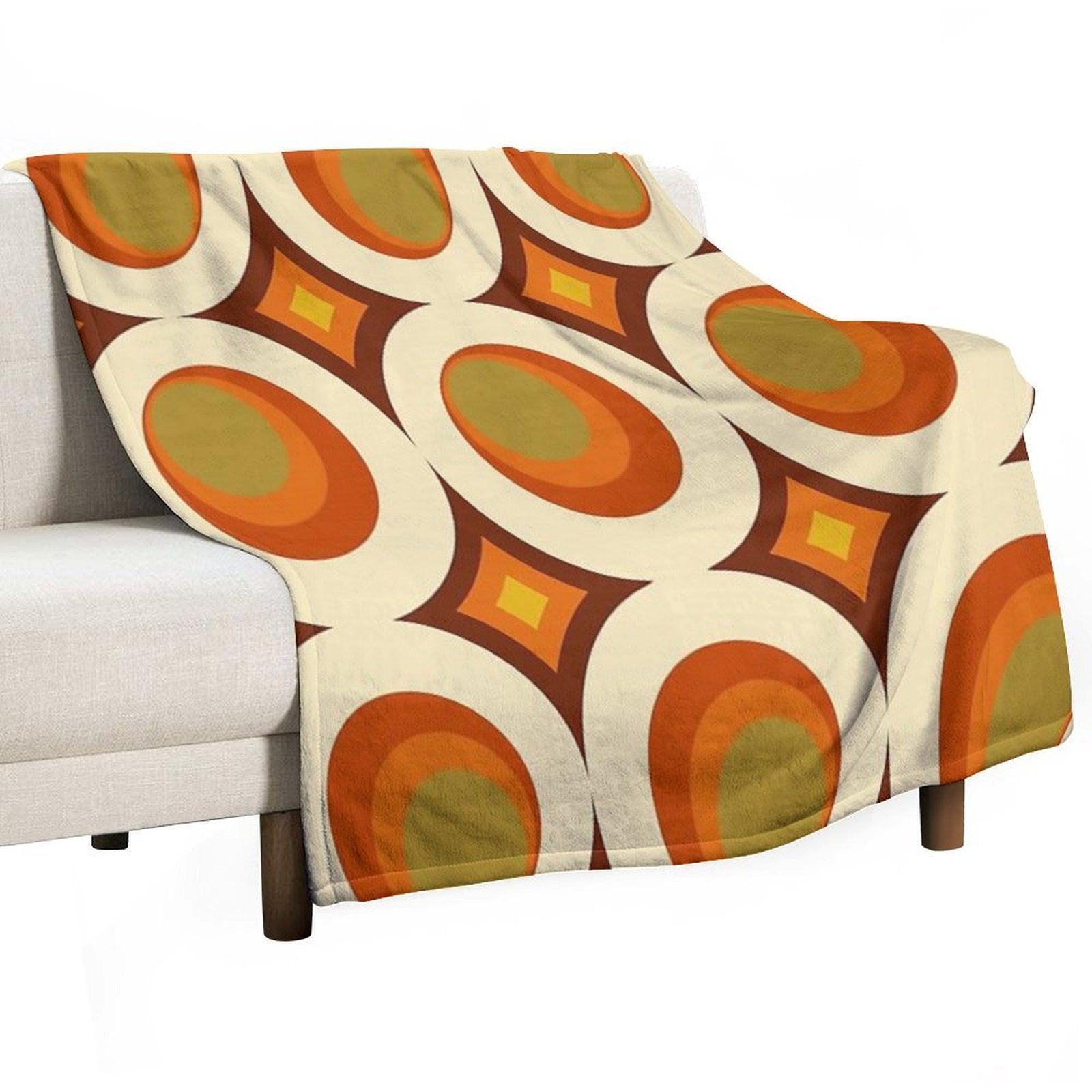 Mid-Century Modern 70s Throw Blanket