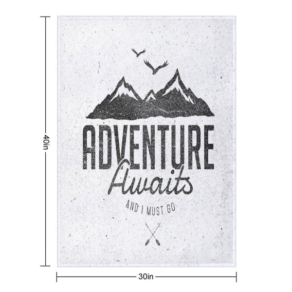 ADVENTURE AWAITS Throw Blanket
