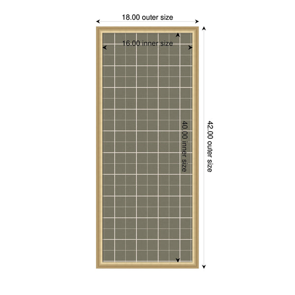 Framed Fabric Pinboard Sage Green Plaid Wall Organization