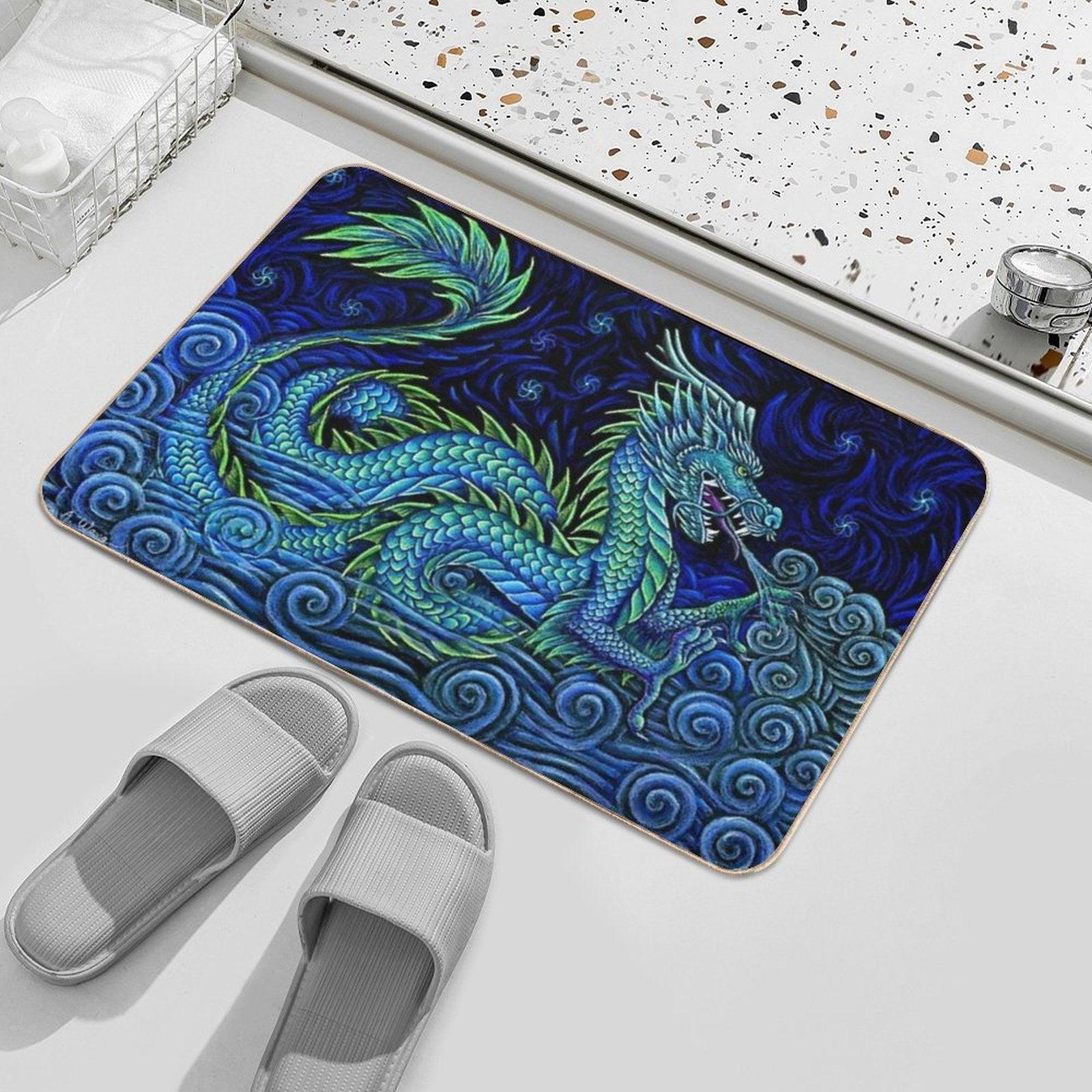 Chinese Azure Dragon Bath Mat