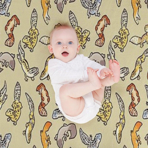 Chub Gecko Babies Throw Blanket