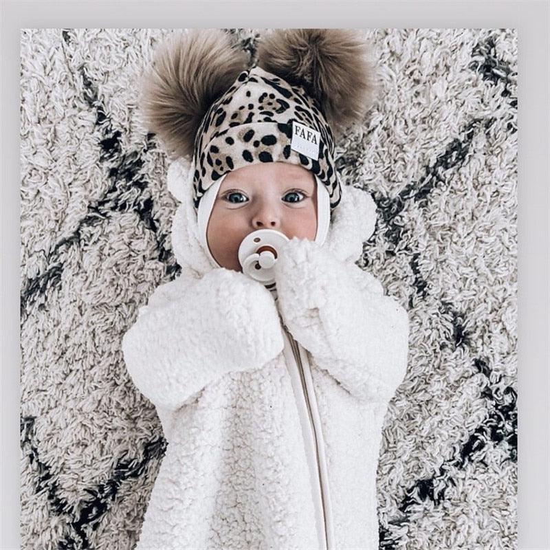 Baby Cotton Hat  Autumn Winter Children Scarf Hat Sets  Bowknot Ear Baby Girl Boy Warm Beanies Cap Neck Warmer Scarf Fleece Balaclava Hood Ski Mask Cold Weather Face Mask Neck Warmer Winter Nose Warmer