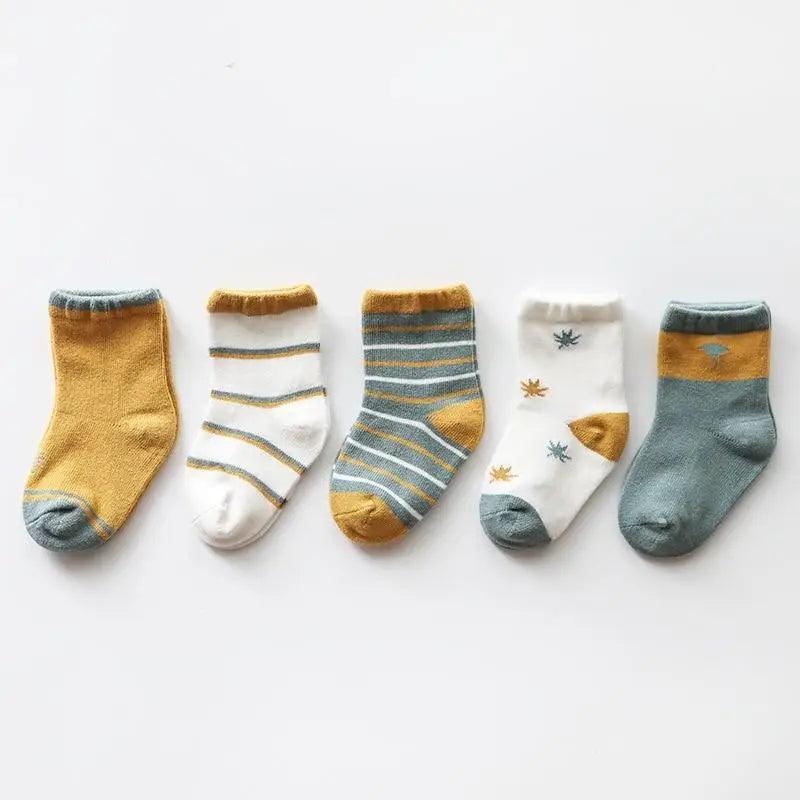 Baby Girls Cotton Cartoon Autumn Socks For Newborn Toddler Unique Style Soft Material Cute Colors
