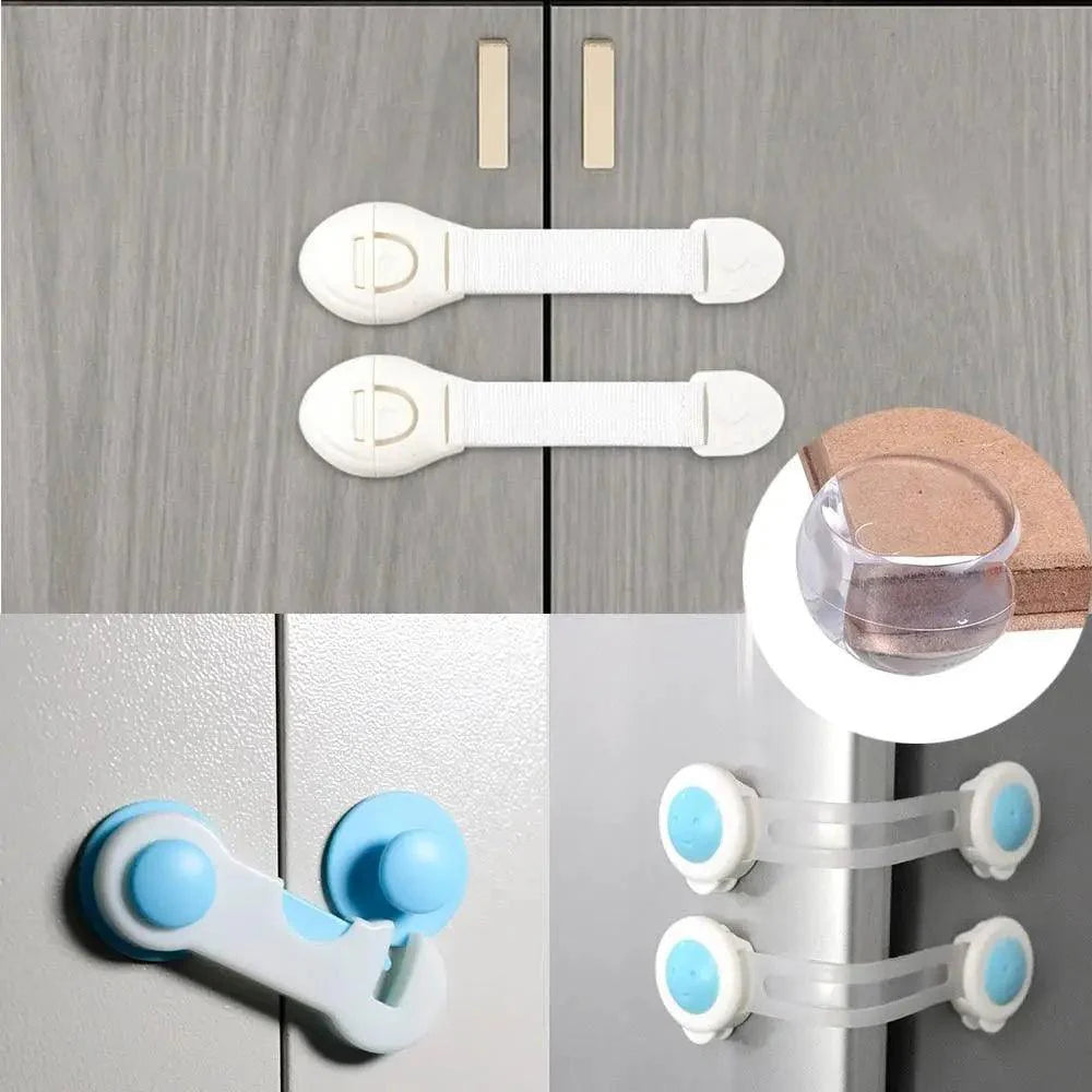 Baby Safety Lock Children Cabinet Drawer Door Fridge Blockers Plastic Lock For Kids Safety Protection Cover