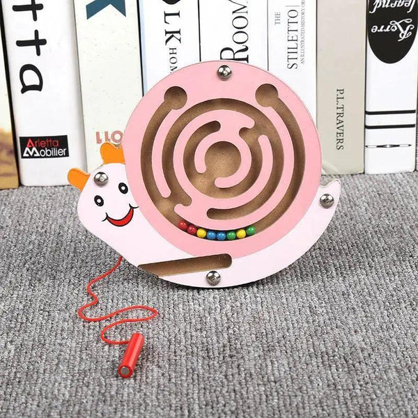 Baby Wooden Toy for Children Magnetic Maze Balance Board Wood game , Maze Puzzle baby Toys  0-12Months