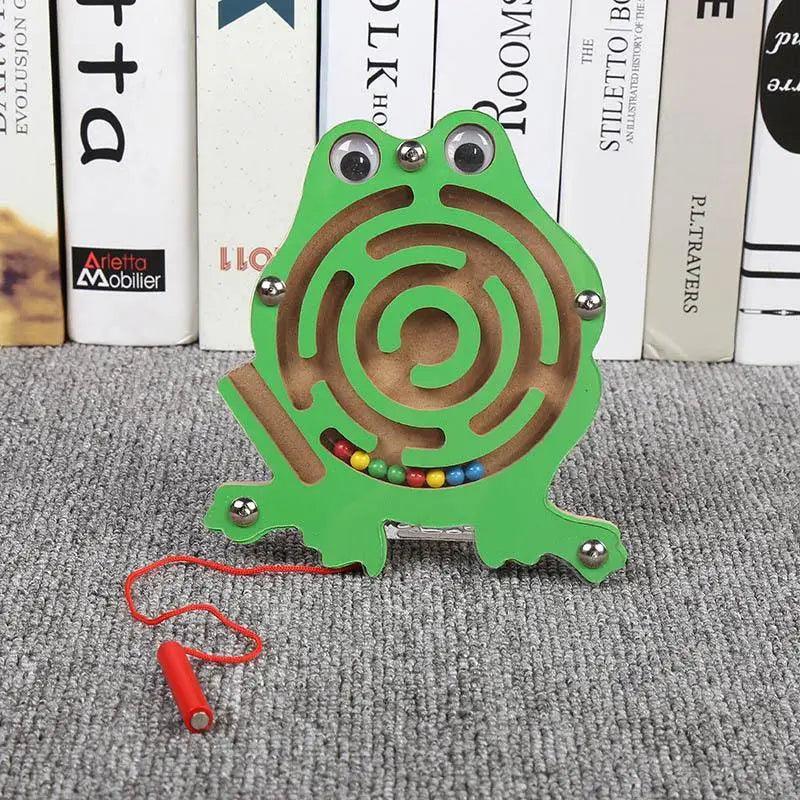 Baby Wooden Toy for Children Magnetic Maze Balance Board Wood game , Maze Puzzle baby Toys  0-12Months